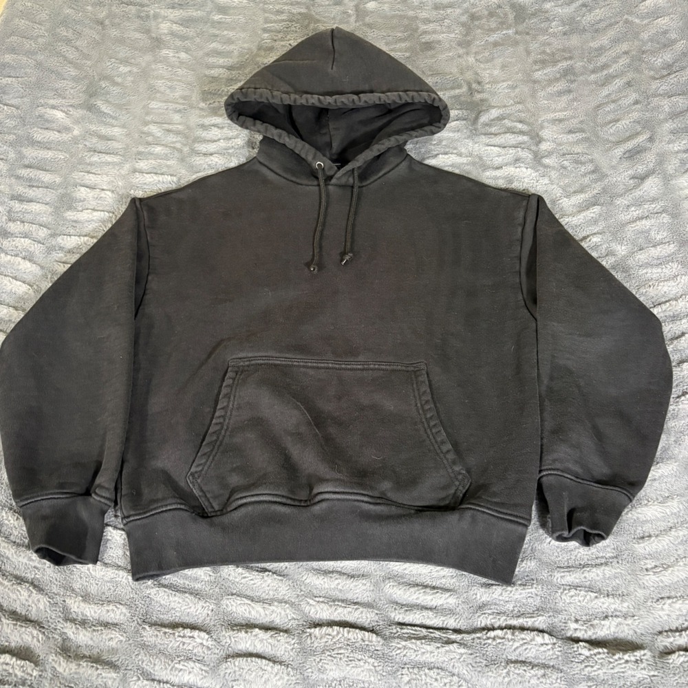 GAP Extra Heavyweight Hoodie‎ Black XS Oversized Boxy Fleece Sweatshirt AQ492